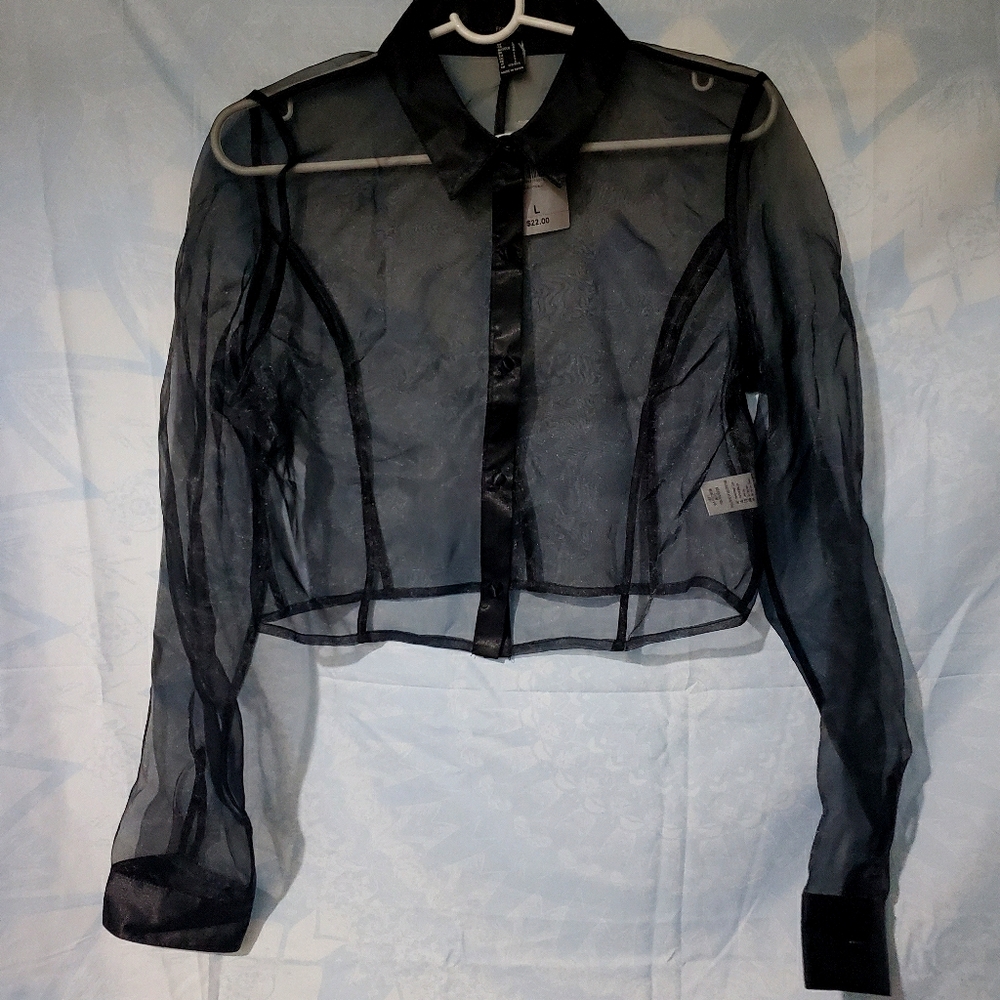 NEW with TAG - Woven sheer shirt